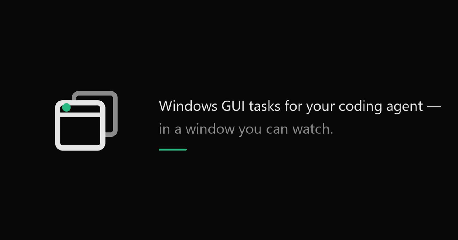 agentfenster – Windows GUI tasks for your coding agent